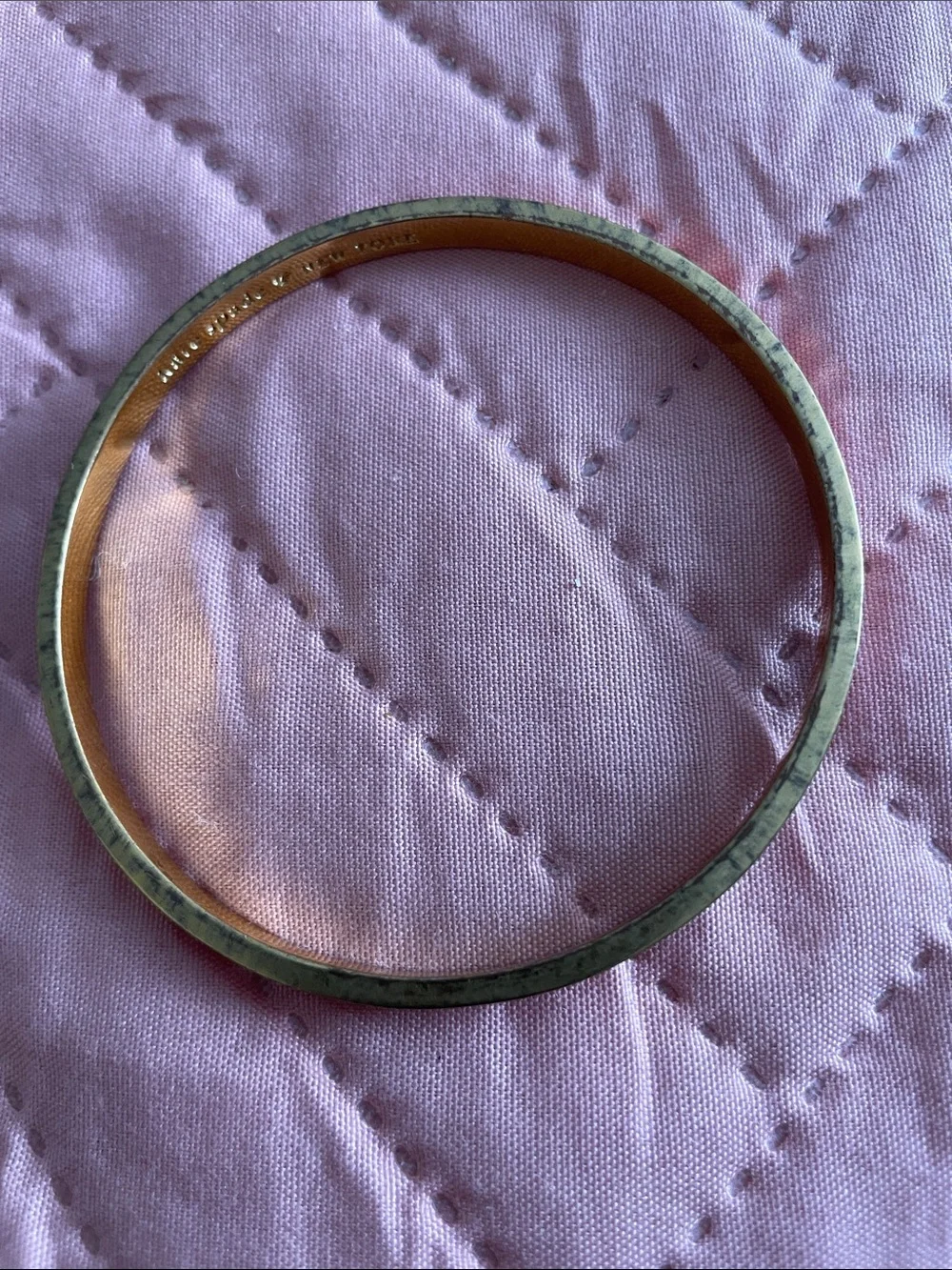 Kate Spade  Pink Gold-Tone Women’s Bangle Has Scratches on around edges - Picture 2 of 6
